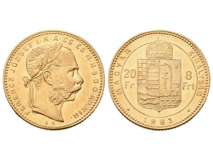 78556 8 zlatnik 20 frank 1881 kb