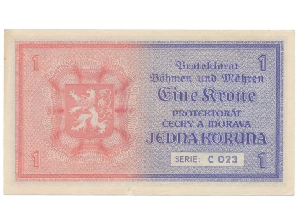 78658 1 koruna b d 1940 serie c hej 30a