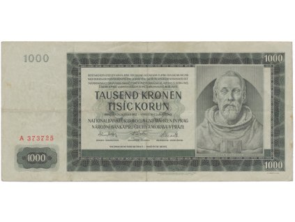 78751 1000 koruna 1942 i vydani serie a hej 38a