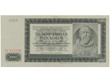 78763 1000 koruna 1942 ii vydani serie ca hej 39a