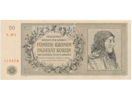 78811 50 koruna 1944 neplatne hej 42a s2