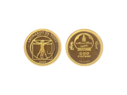79758 27882 500 tugriku 2006 leonardo da vinci proof