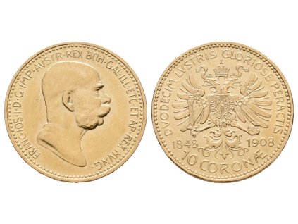 79959 10 koruna 1908 jubilejni
