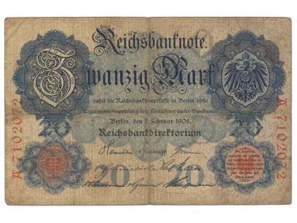 8016 8016 nemecko 20 mark 1908 ro 31