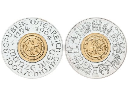 81496 rakousko medaile 1994 800 let mincovny ve vidni