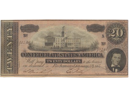CSA, 20 Dollar 1864, P.69