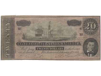 CSA, 20 Dollar 1864, P.69
