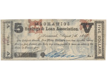 USA - Georgia, 5 Dollar 1862