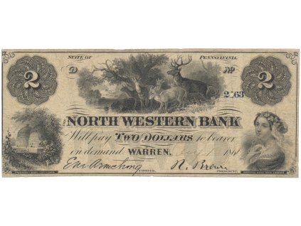 USA - Pensylvánie, 2 Dollar 1861