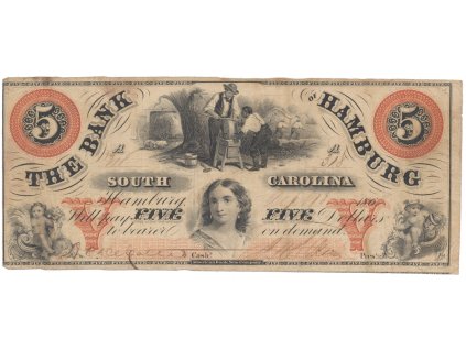 USA - Jižní Karolína, 5 Dollar 1860