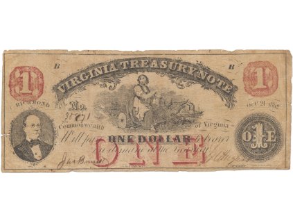 USA - Virginie, 1 Dollar 1862