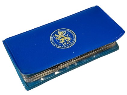 Ročníková sada mincí 1981, modrý obal