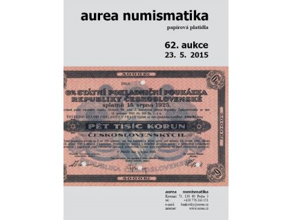 62. Aukce - papírová platidla