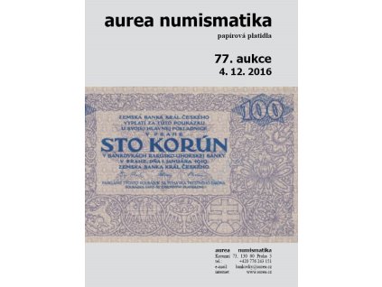 77. Aukce - papírová platidla