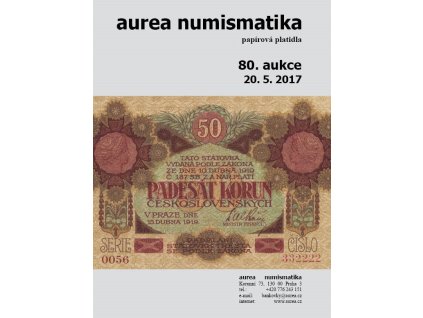 80. Aukce - papírová platidla