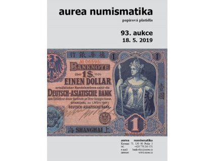 93. Aukce - papírová platidla