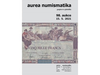 98. Aukce - papírová platidla - Část II.
