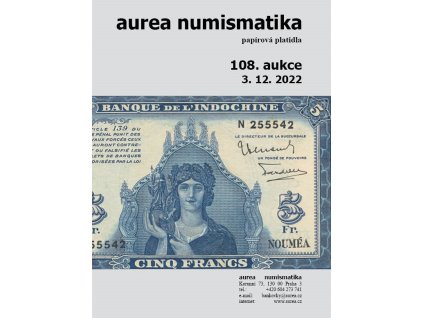 108. Aukce - papírová platidla