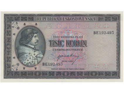 1000 Koruna b.d. (1945), série BE, Hej.76a.S1