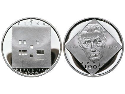 200 Kč 2020 - Adolf Loos, PROOF-bez certifikátu