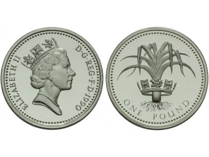 8994 velka britanie 1 libra 1990 odrazek do stribra