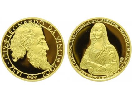 9672 9672 medaile 2002 leonardo da vinci a mona lisa