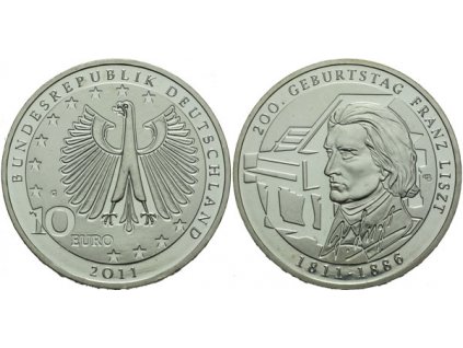 10 Euro 2011 A - 200 let od narození Franze Liszta