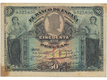 10854 spanelsko 50 pesetas 1907 p 63a