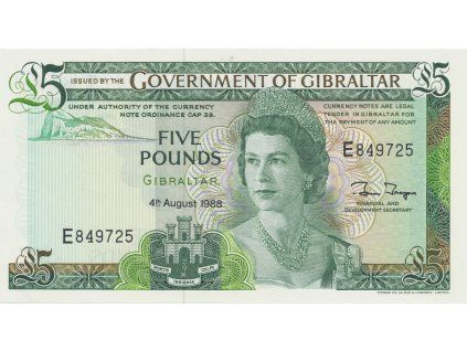 11268 11268 11268 gibraltar 5 pounds 1988 p 21b