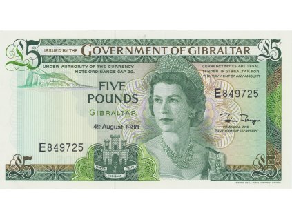 11268 11268 gibraltar 5 pounds 1988 p 21b