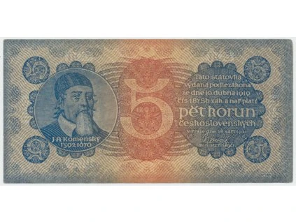 12411 12411 ceskoslovensko 5 koruna 1921 serie 8 hej 18a