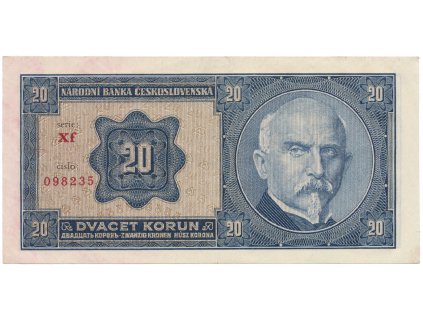 Československo, 20 Koruna 1926, tisk TB NBČS, Hej.21c2