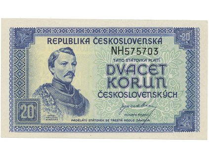 17271 17271 17271 ceskoslovensko 20 koruna b d 1945 hej 72a
