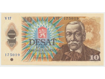 17706 17706 ceskoslovensko 10 koruna 1986 uzka serie v hej 116a