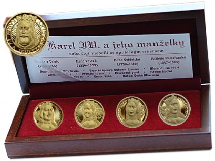 19017 19017 medaile 2008 karel iv a jeho manzelky