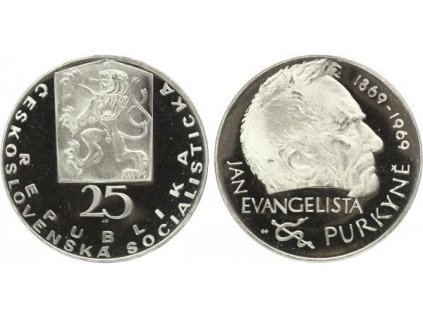 25 Kčs 1969 - Jan Evangelista Purkyně, PROOF