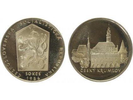 50 Koruna 1986 - Městká památková rezervace Český Krumlov, PROOF