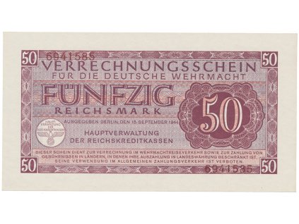 Německo - Wehrmacht, 50 Reichsmark 1944, Ro.514