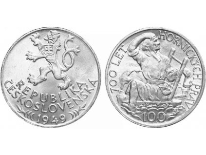 100 koruna 1949 - Hornická práva