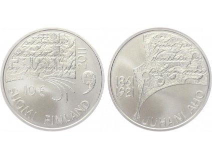 10 Euro 2011 - 15. výročí 1. finského spisovatele Juhani Aho