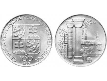100 Kčs 1993 - Břevnovský klášter