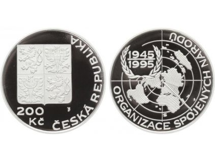 200 Kč 1995 - OSN, PROOF