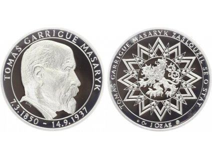 AR Medaile b.l. - 70 let od úmrtí T.G.Masaryka, PROOF
