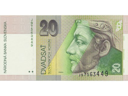 20 Koruna / 31. 8. 2001, série J, Hej.SK36a1J, BHK.SK7eJ