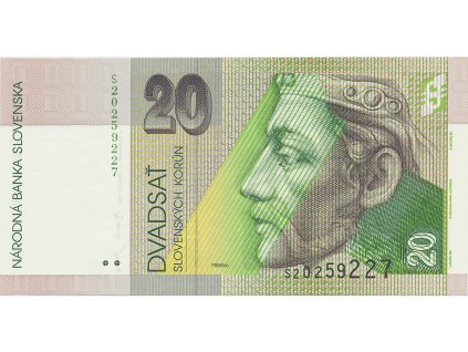 20 Koruna / 31. 8. 2001, série S, Hej.SK36a1S, BHK.SK7eS