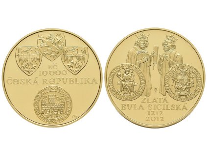 10000 Kč 2012 - Zlatá bula sicilská, PROOF