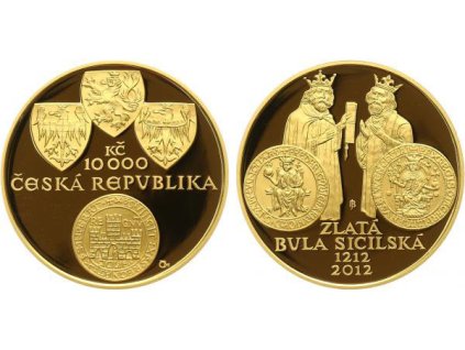 10000 Kč 2012 - Zlatá bula sicilská, PROOF