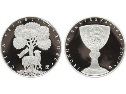 3324 3324 3324 200 kc 2007 jednota bratrska proof