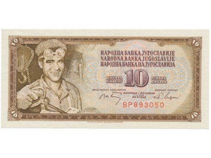 Jugoslávie, 10 Dinara 1968, P.82b