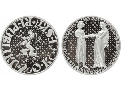 200 Kč 2010 - Jan Lucemburský a Eliška Přemyslovna, PROOF